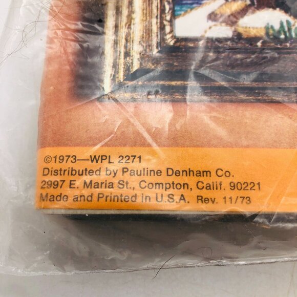 Vtg 70s New Seagull Crewel Embroidery Kit Paula Denham #6042 Wool Yarn w Frame - Picture 4 of 7